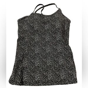 Senita Athletics Ava Tankini Swim Top Black Dot NWOT Size XS‎